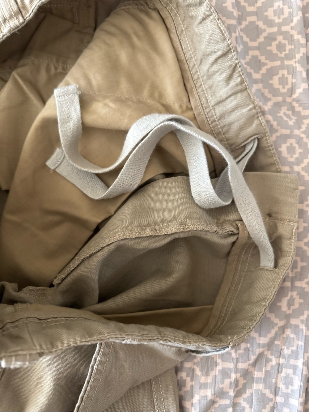 "Marc Anthony Men's Beige Linen/Cotton Blend
Drawstring Pants, Size 38x32" (EUC) - Picture 8 of 12